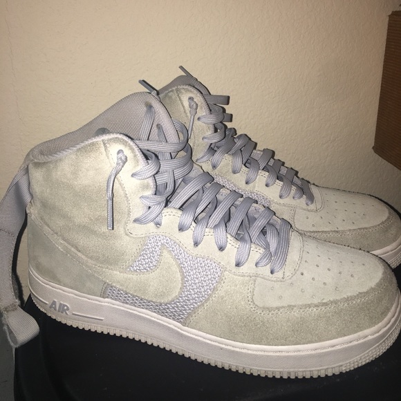 grey high top forces